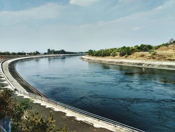 Scenic view of river against sky