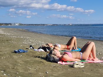 Sunbathing at cyprus island