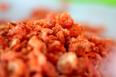 Close-up of dried shrimp