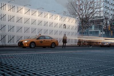 Car on city street