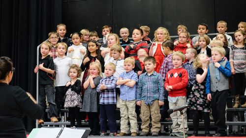 Group of people at music concert