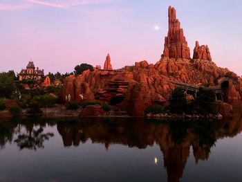 Reflection of temple in lake