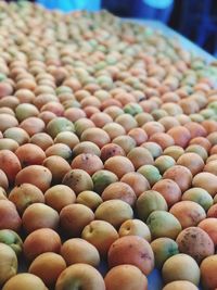 Full frame shot of fruits for sale in market