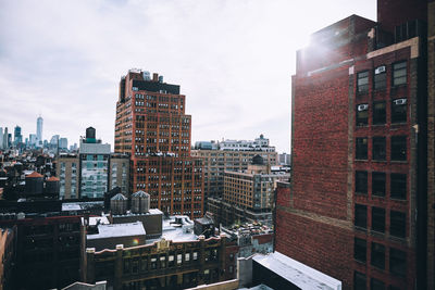 View of skyscrapers in city