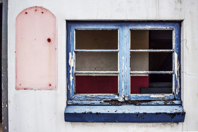 Closed door of old building