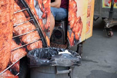 Low section of man working