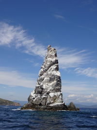 Stack rock. askold island. japanese sea