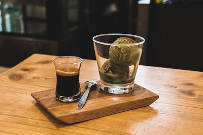 Close-up of drink on table