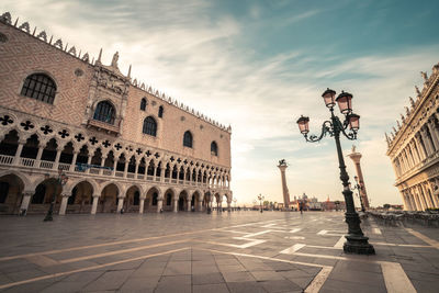 St mark square against sky during sunset