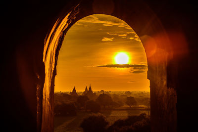 Scenic view of sunset against sky
