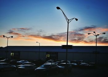 Parking lot at sunset
