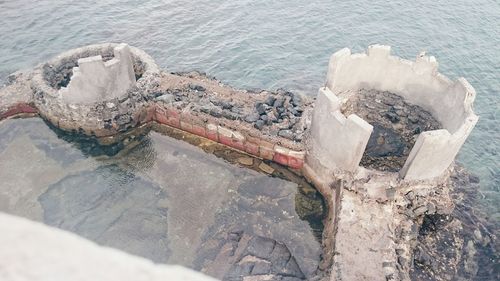 Rocks in sea