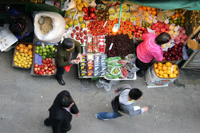 Full frame shot of multi colored market stall