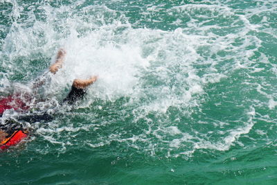 Man surfing in sea