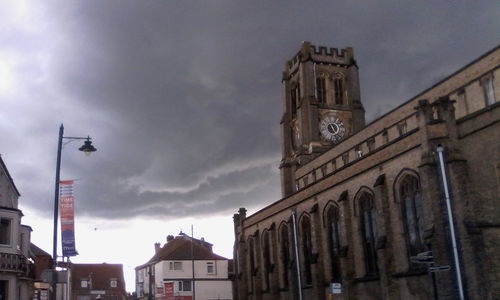 Low angle view of building against sky