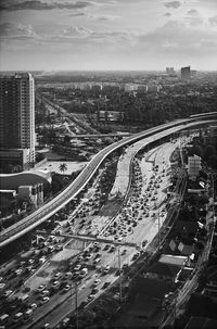 High angle view of cityscape