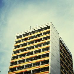 Low angle view of modern building against sky