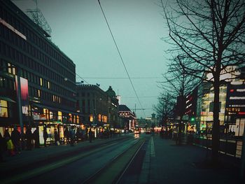 City street at dusk