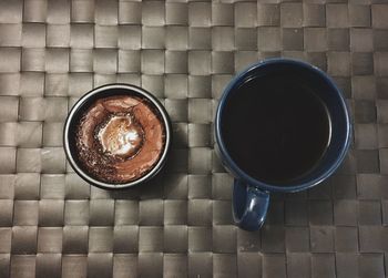 Directly above shot of coffee on table