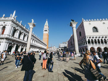 Group of people in front of building