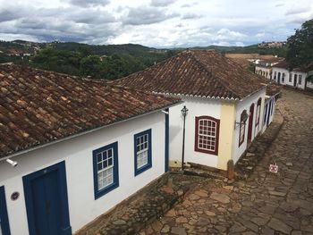 Houses against sky in old town