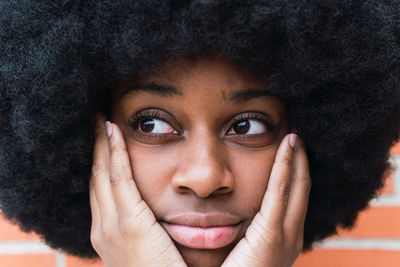 Close-up portrait of young woman