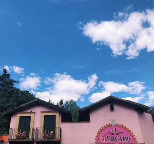 Low angle view of building against sky