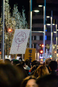 Madrid, spain  march 8 2019 massive feminist protest on 8m in favour of women's rights 