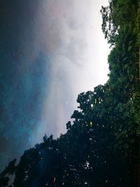 Low angle view of rainbow against sky