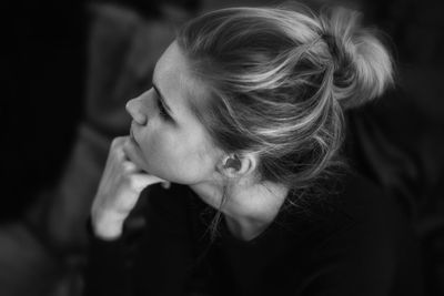 Close-up of young woman