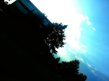 Low angle view of built structure against blue sky