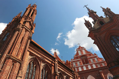 Brick gothic church in vilnius, lithuania