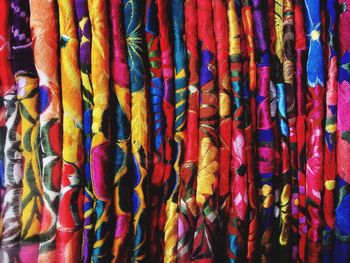 Full frame shot of multi colored for sale in market