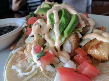 Close-up of salad in plate