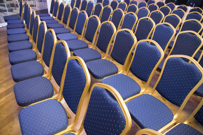 Full frame shot of empty chairs