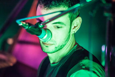 Close-up portrait of young man