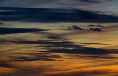 Full frame shot of dramatic sky during sunset