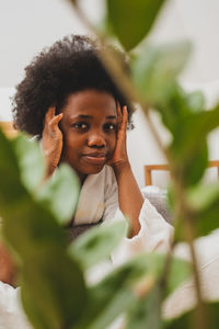 Portrait of smiling young woman