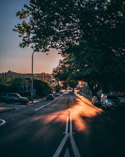 View of city at night