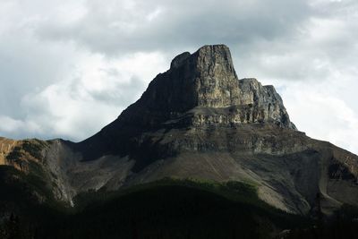 Low angle view of mountain against sky