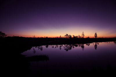 A beautiful, colorful morning landscape of a sunrise over the swamp