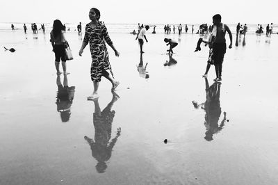 Group of people on beach