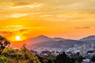 Scenic view of landscape at sunset