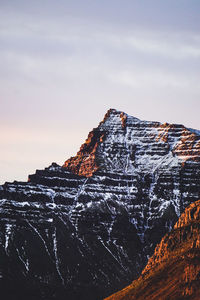 Rocky skeleton mountain in the southeast part of iceland