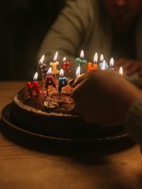 Close-up of cake on table