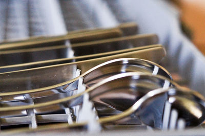 Close-up of objects on table at home