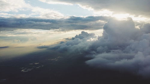 Aerial view of clouds in sky