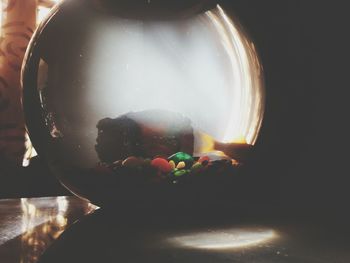 Close-up of lit candle