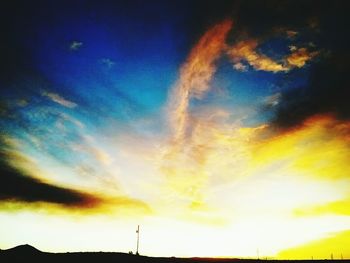 Low angle view of sky at sunset