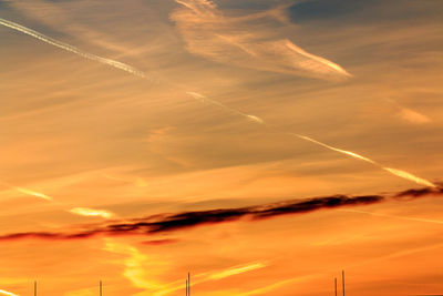 Scenic view of dramatic sky during sunset